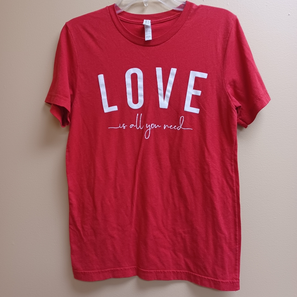 LOVE is all you need red tee Valentine's